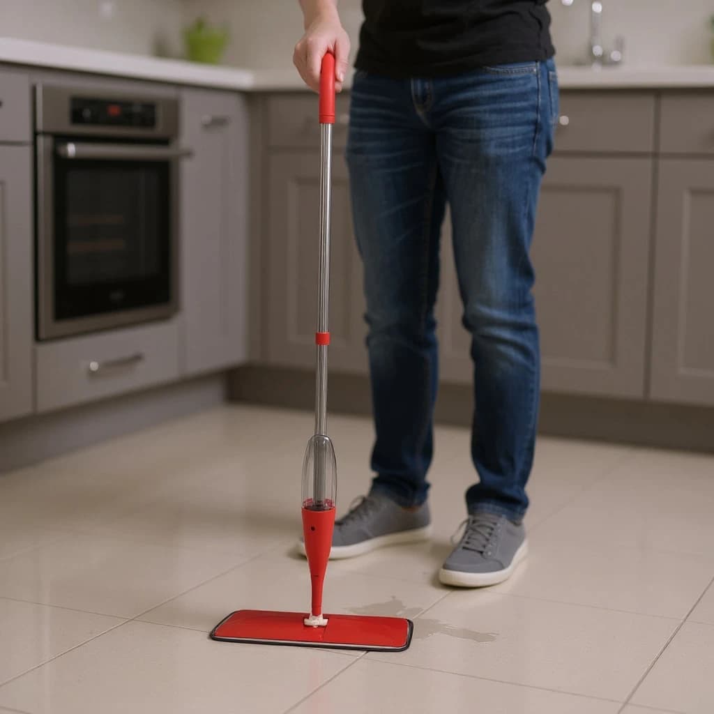 Mopa Con Spray C/ Botella Dispensador Lavar Pisos Limpiar — miniatura 4