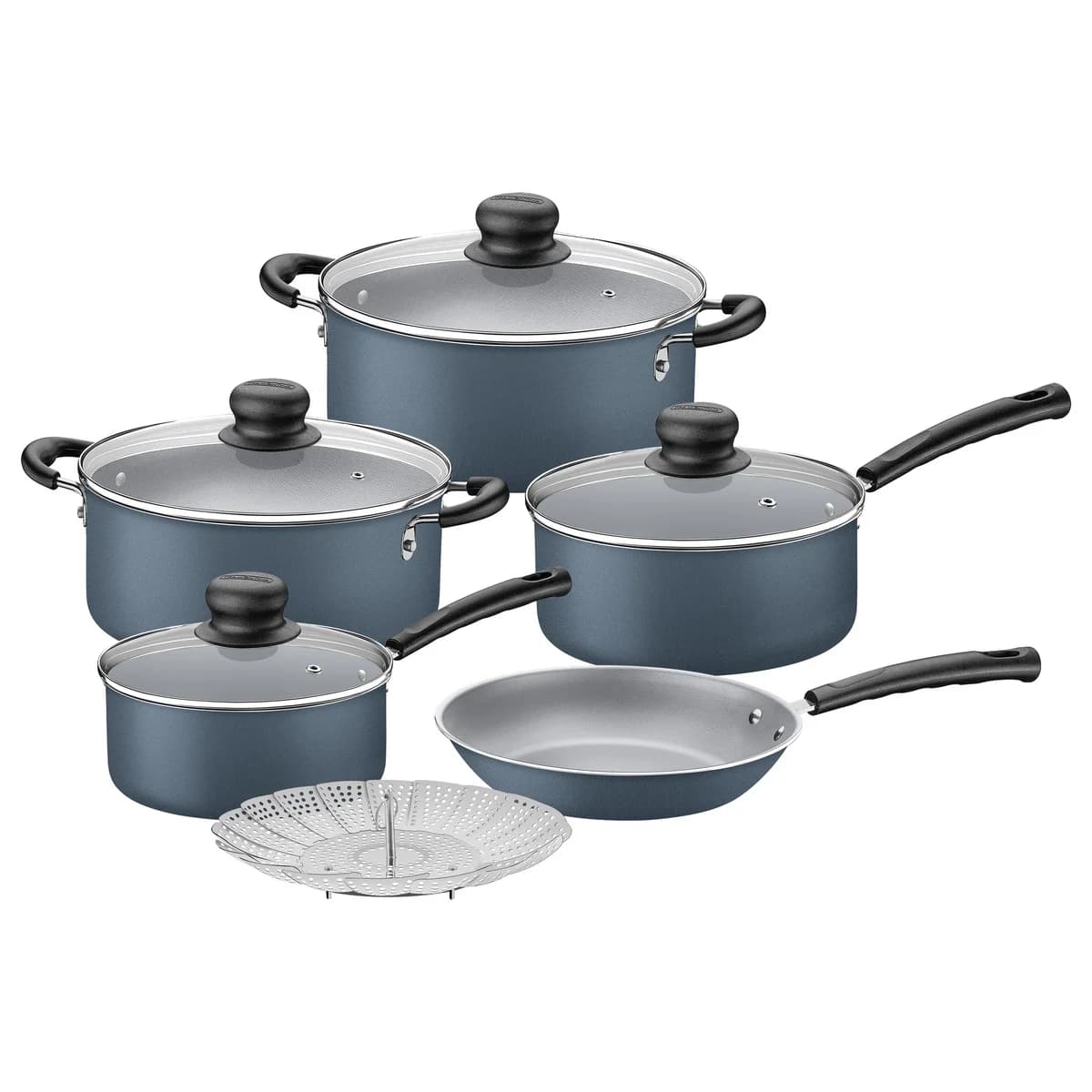 Juego De Ollas Bateria Tramontina Cocina 6 Piezas Versalhes Azul — imagen 1 de 9