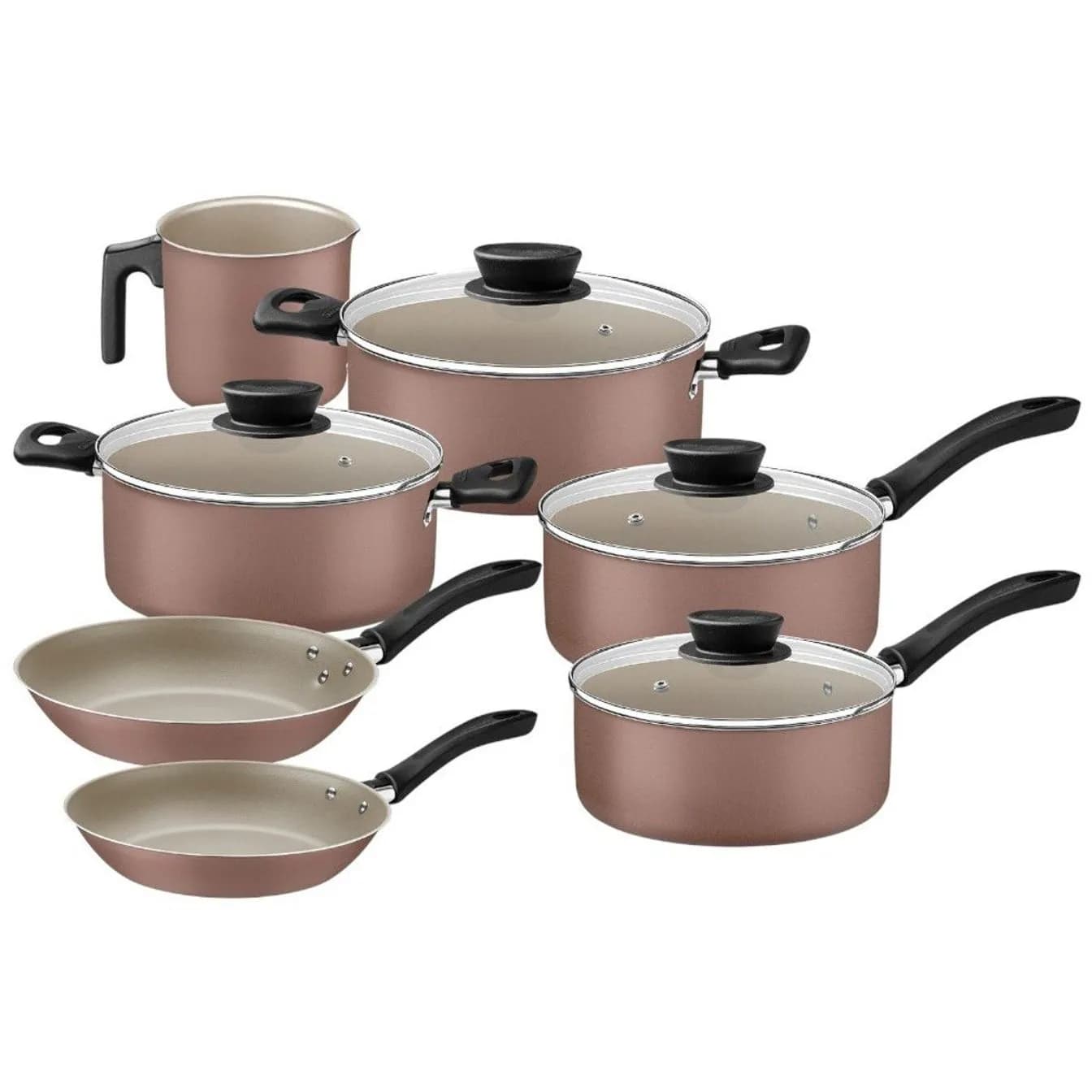 Juego De Ollas Tramontina Bateria Linz 7 Piezas Antiadherente - ROSA — imagen 1 de 1