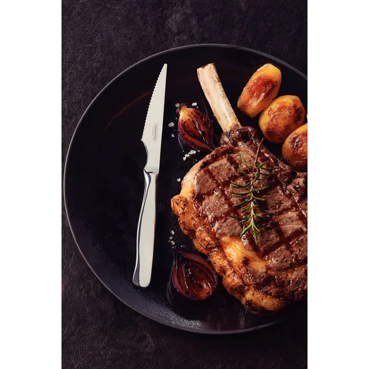 Juego De Cubiertos Tramontina Asado 12 Pz Acero Inox Zurique — miniatura 4