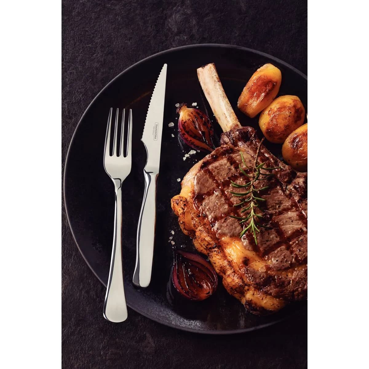 Juego De Cubiertos Tramontina Asado 12 Pz Acero Inox Zurique — miniatura 5