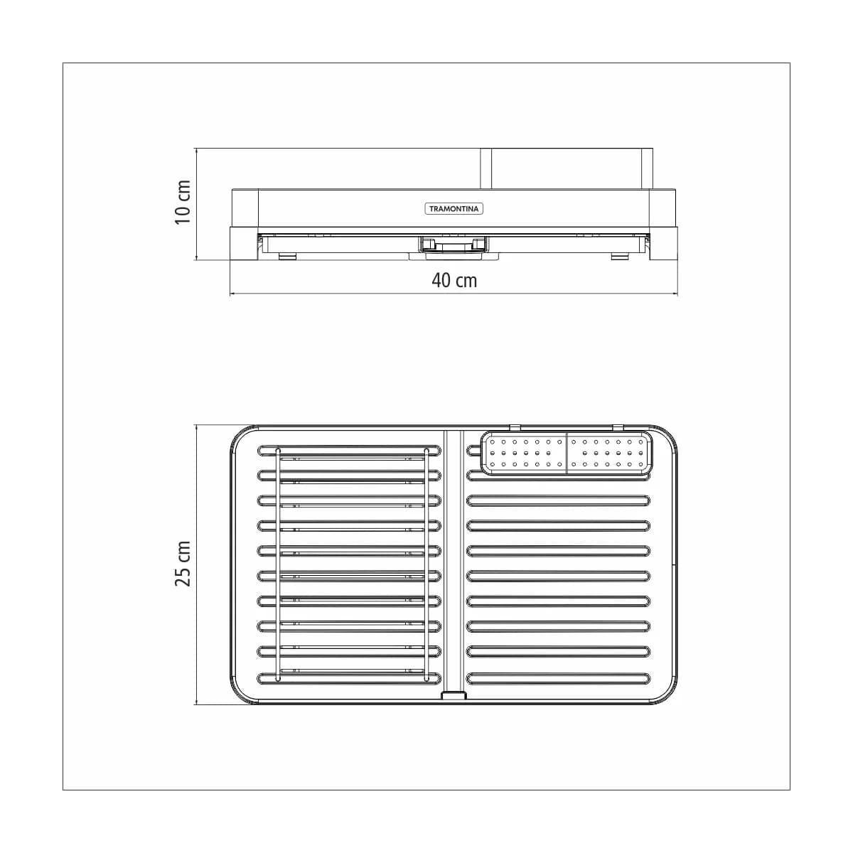 Escurridor De Vajilla Tramontina Plurale Acer Inox Cubierter Grafito — imagen 3 de 4