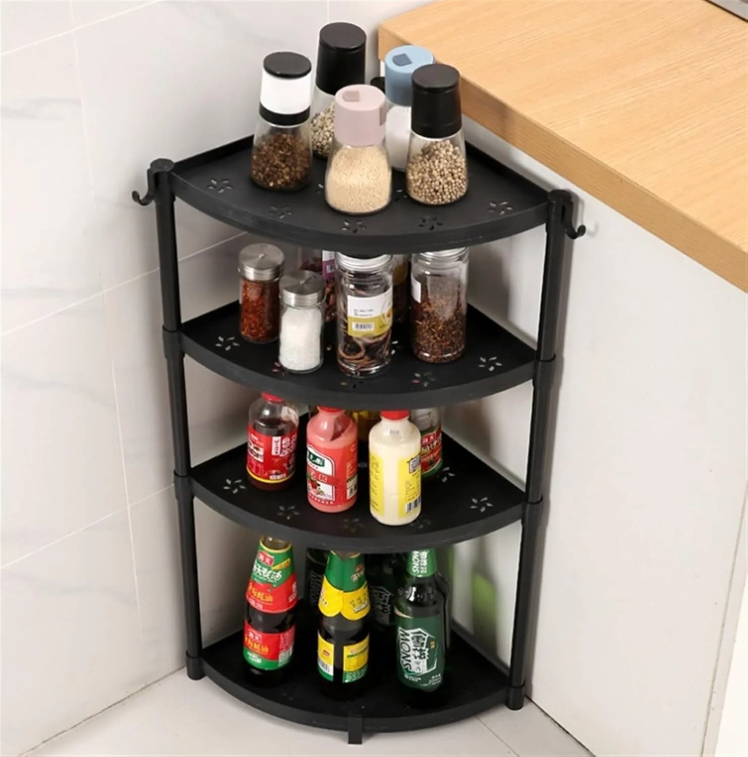 Estante Esquinero 4 Niveles Organizador Baño Cocina — miniatura 3