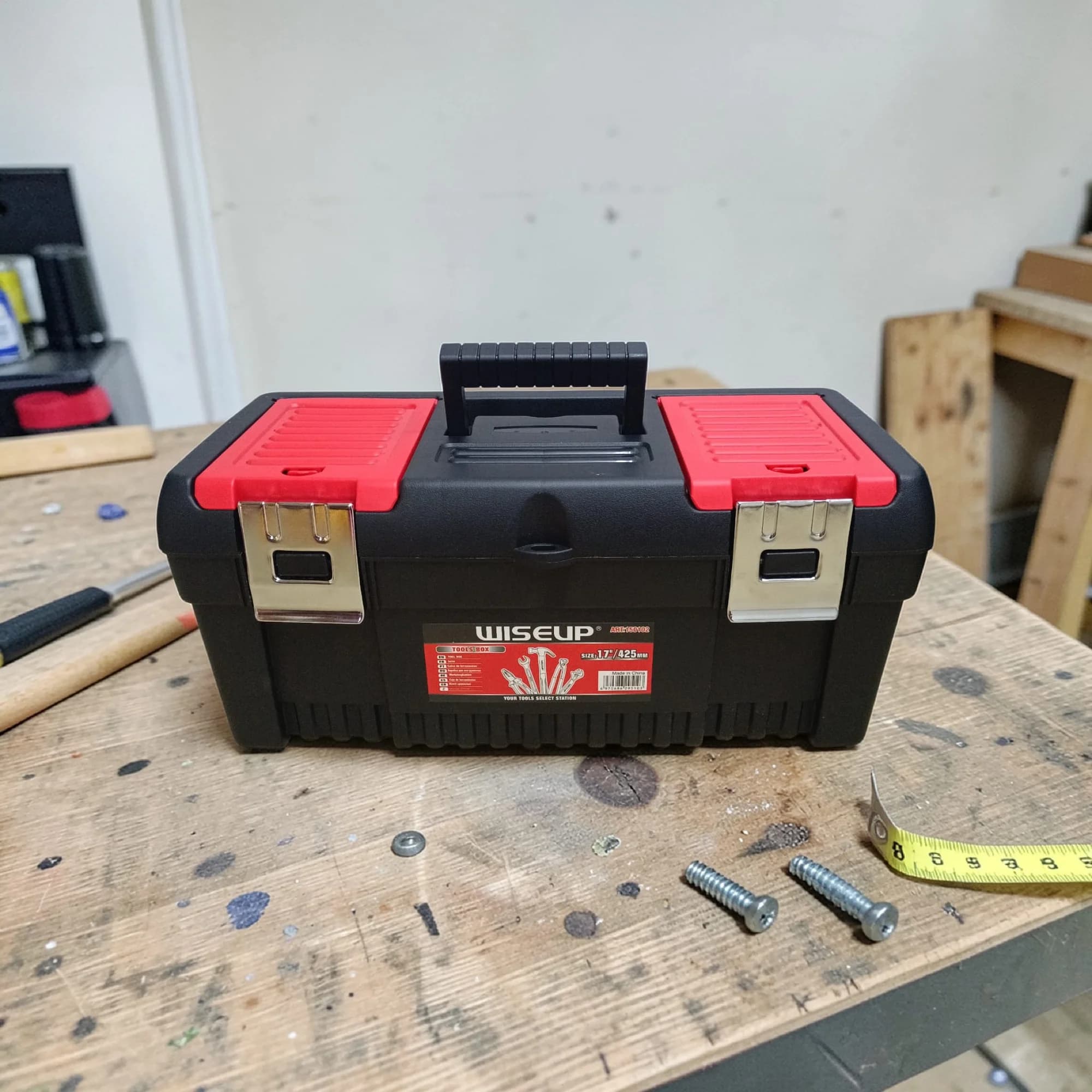 Caja De Herramientas Wiseup 41 Cm Bandeja Y Cierres Acero — miniatura 4
