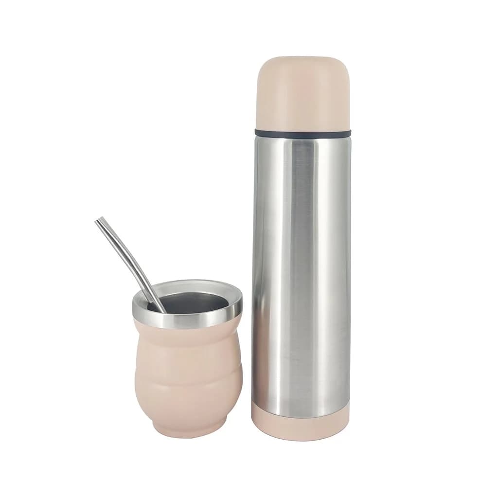 Set De Termo Y Mate Con Bombilla Acero Inoxidable 500 Ml — miniatura 4