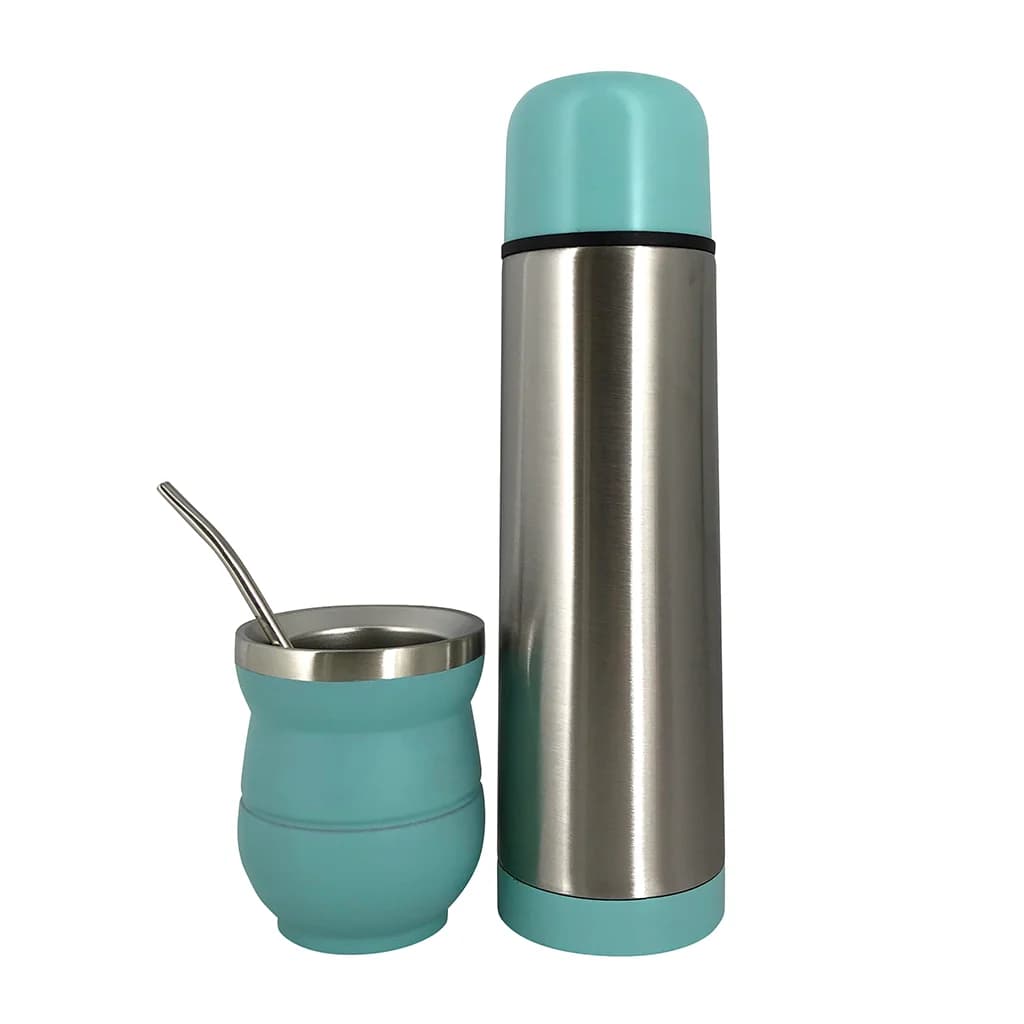 Set De Termo Y Mate Con Bombilla Acero Inoxidable 500 Ml — miniatura 5