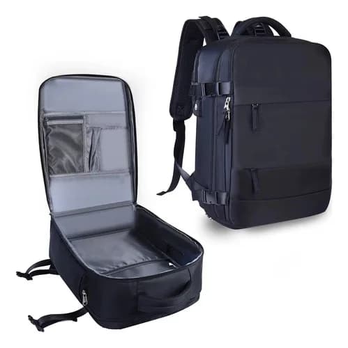 Mochila De Viaje 40 Lts Carry On Notebook Tela Oxford — miniatura 3
