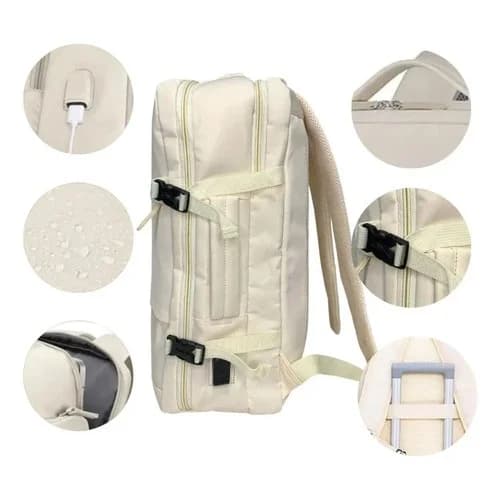 Mochila De Viaje 40 Lts Carry On Notebook Tela Oxford — miniatura 10