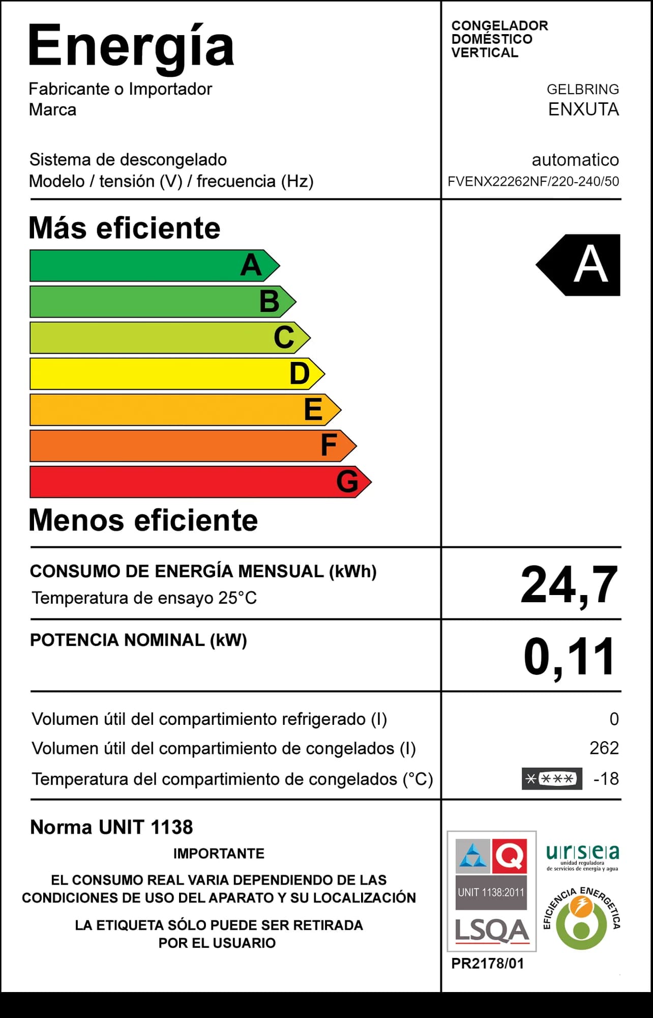 Freezer Frío Seco Vertical — miniatura 4