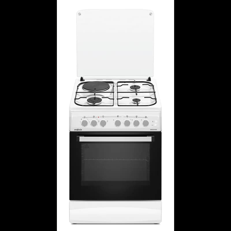 Cocina Combinada 3 Hornallas y 1 Disco Eléctrico Blanca 60x60 con Convección — imagen 1 de 1