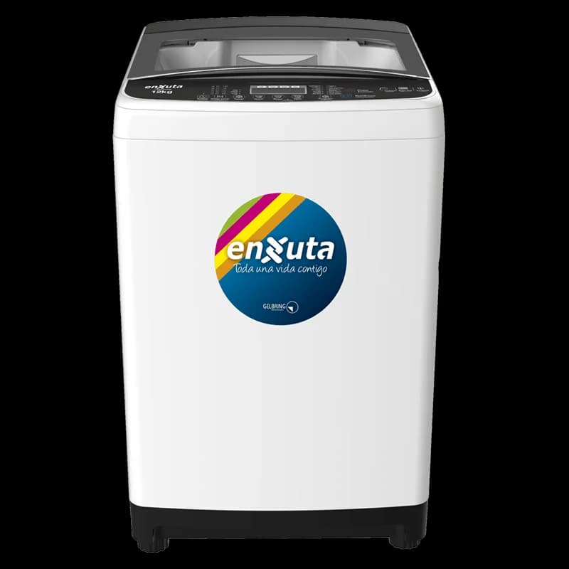 Lavarropa Automático Carga Superior 12 kg con Bomba y Tapa de Vidrio