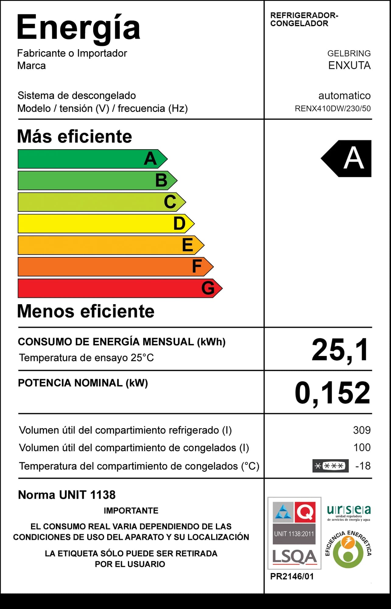 Refrigerador Frío Seco Inverter 409 Litros Blanco con Dispensador — miniatura 2