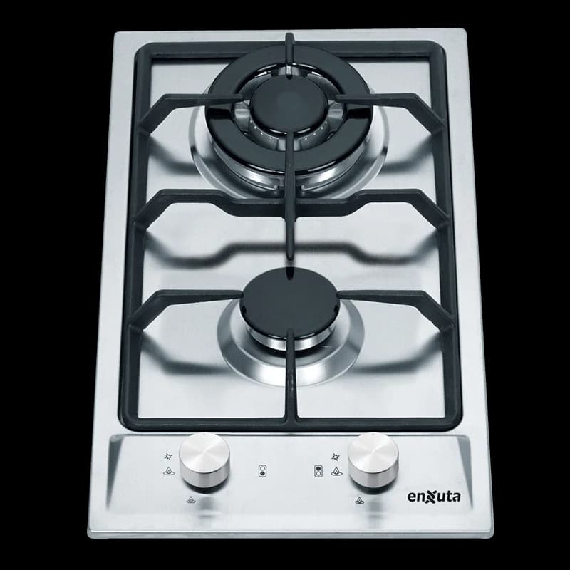 Anafe de Empotrar con 2 Hornallas a Gas Inox con Hierro Fundido — imagen 1 de 1