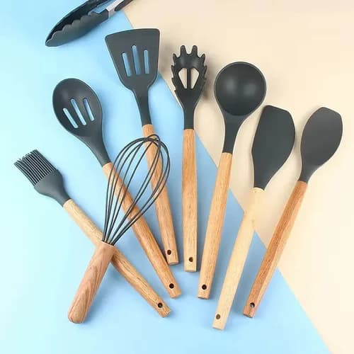 Set Menage 12 Pz Completo Utensilios Cocina Silicona Rígida — imagen 4 de 6