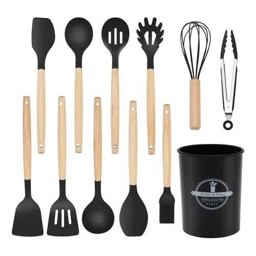 Set Menage 12 Pz Completo Utensilios Cocina Silicona Rígida — imagen 3 de 6