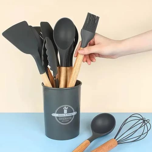 Set Menage 12 Pz Completo Utensilios Cocina Silicona Rígida — imagen 5 de 6