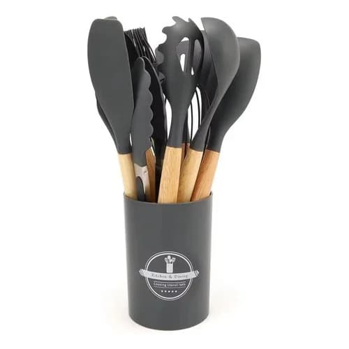 Set Menage 12 Pz Completo Utensilios Cocina Silicona Rígida — imagen 2 de 6