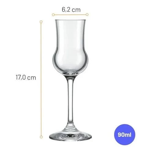 Copa De Cachaça Nadir Alambic 90 Ml Vidrio Pack X12 — imagen 3 de 4