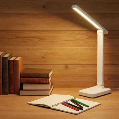 Lámpara Led Escritorio Inalámbrica Usb Táctil 3 Tonos — imagen 4 de 5