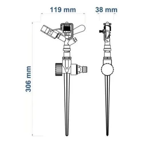 Aspersor De Impacto Tramontina Con Pincho Para Riego — imagen 3 de 5