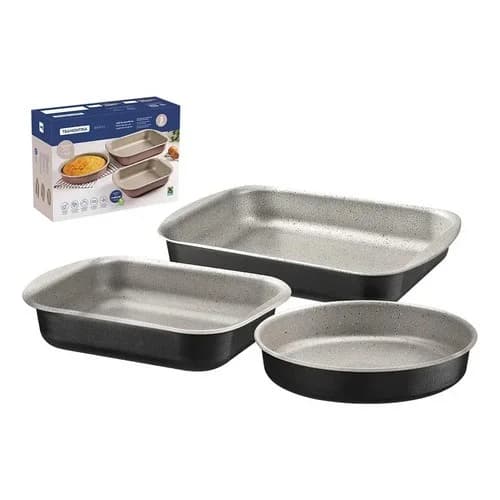 Juego De Asaderas Tramontina Brasil Aluminio 3 Piezas Negro
