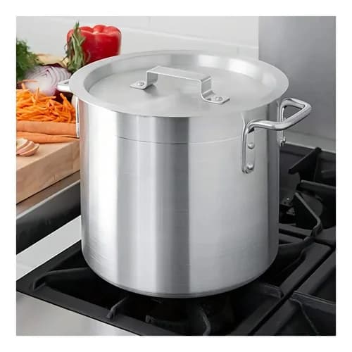 Olla De Aluminio Oliveira 18,2 L 30x28 Cm Asas Remachadas — imagen 2 de 6