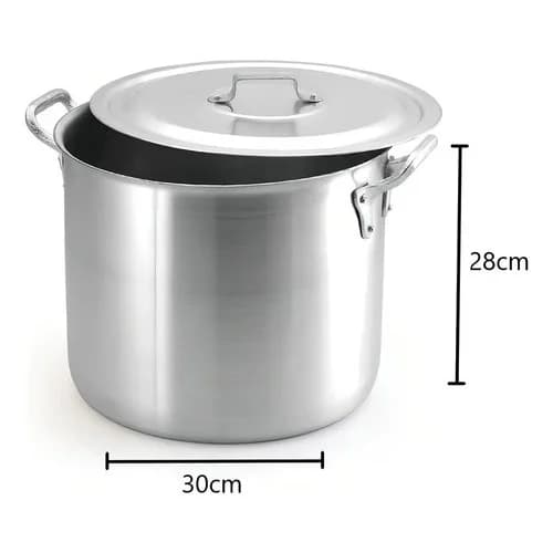 Olla De Aluminio Oliveira 18,2 L 30x28 Cm Asas Remachadas — imagen 5 de 6