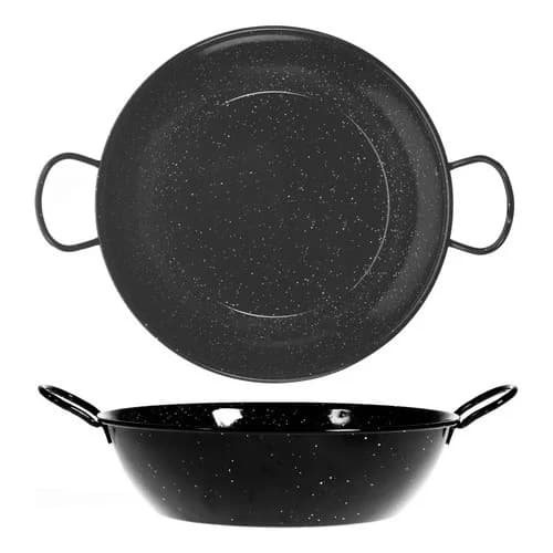 Sartén Wok Con Asas Acero Esmaltado Vaello 30 Cm Negro — imagen 1 de 2