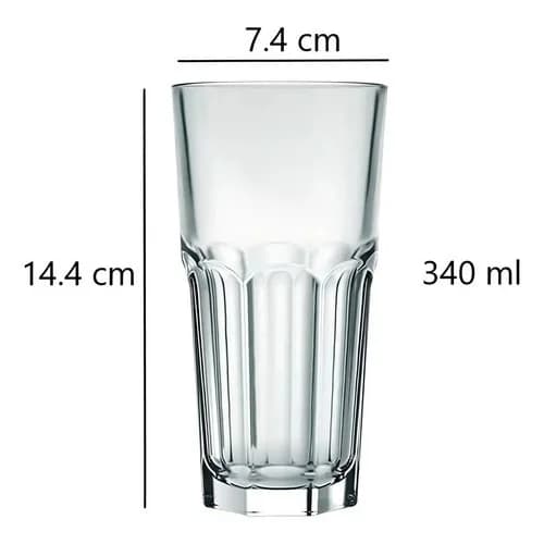 Vasos Nadir Bristol Facetado Vidrio 340 Ml X12 Unidades — imagen 3 de 6