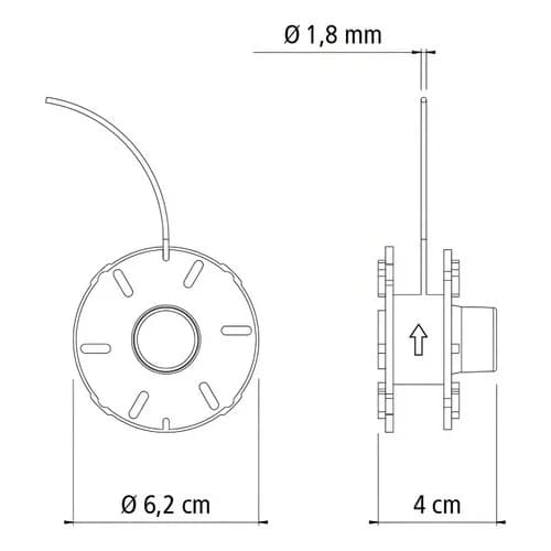Carretel De Tanza Tramontina Nylon 8 M Negro — imagen 6 de 7