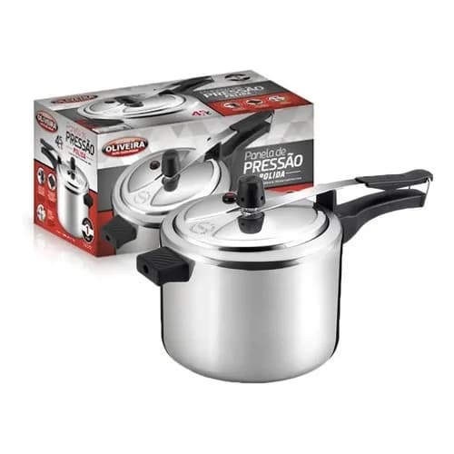 Olla A Presión Oliveira 4,5 L Aluminio Pulido — imagen 1 de 3