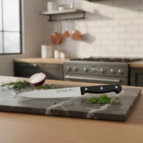Cuchillo Filetero 3 Claveles 17 Cm Acero Inoxidable — imagen 2 de 5