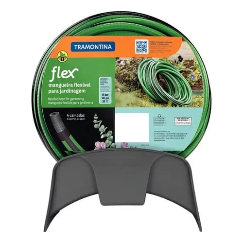 Manguera De Jardín Tramontina Flex PVC 3 Capas 20 M Verde — imagen 1 de 9