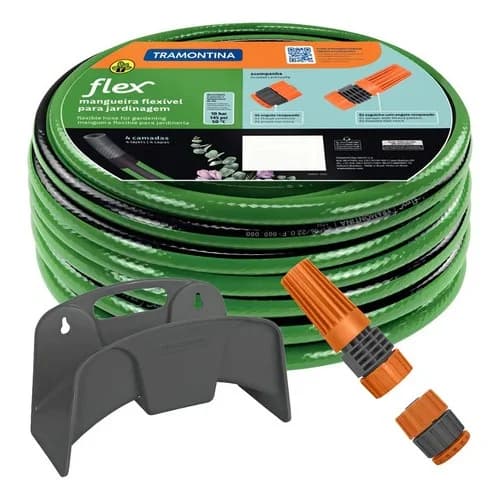 Manguera De Jardín Tramontina Flex PVC 3 Capas 20 M Verde — imagen 7 de 9