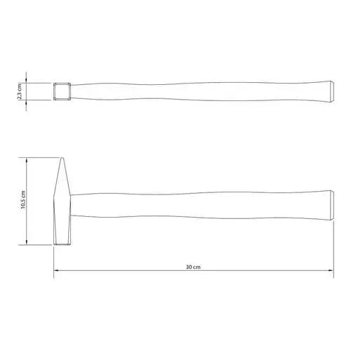Martillo De Peña Tramontina 300 G Mango De Madera — imagen 4 de 4