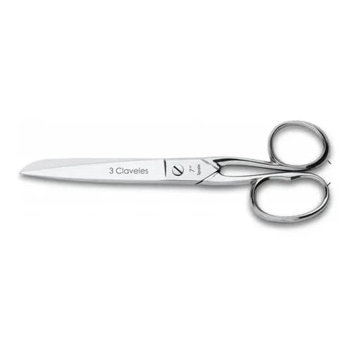 Tijera De Modista 3 Claveles 8" 20 Cm Forjada España Niquelada — imagen 1 de 2