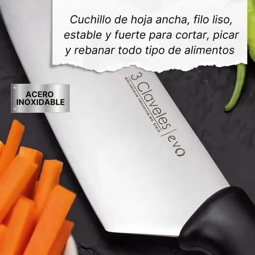 Cuchillo Cocinero 3 Claveles Evo 20 Cm Acero Inoxidable — imagen 5 de 10