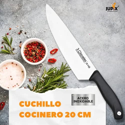 Cuchillo Cocinero 3 Claveles Evo 20 Cm Acero Inoxidable — imagen 3 de 10