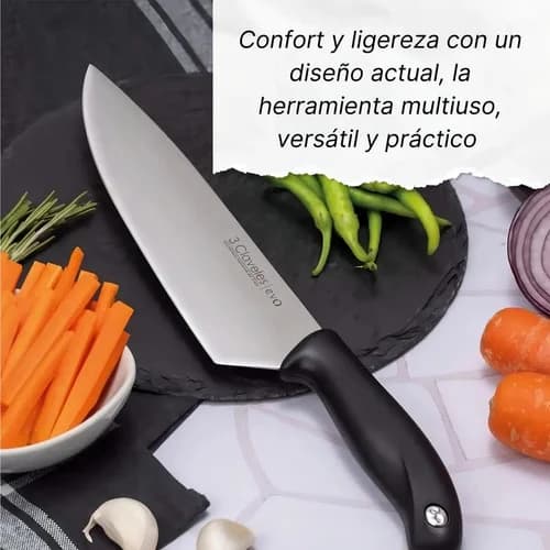 Cuchillo Cocinero 3 Claveles Evo 20 Cm Acero Inoxidable — imagen 7 de 10