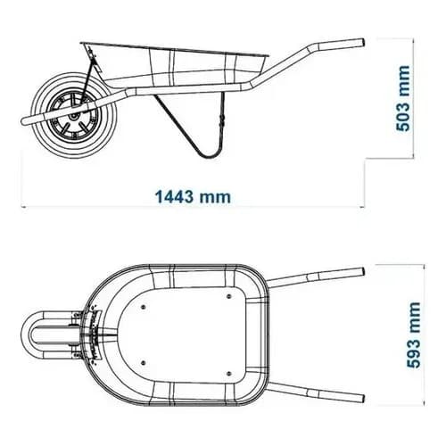 Carretilla Tramontina 50 L Chapa Estampada — imagen 5 de 9