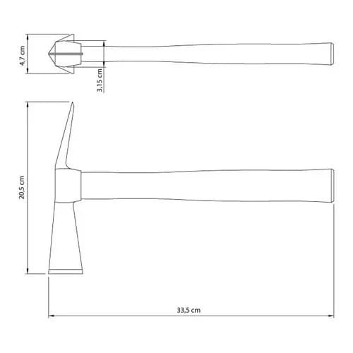 Martillo De Albañil Tramontina 500 G Con 2 Cortes — imagen 3 de 3