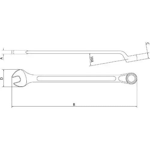 Llave Combinada Tramontina 1/2 Pulgada Acero Cromado — imagen 2 de 3