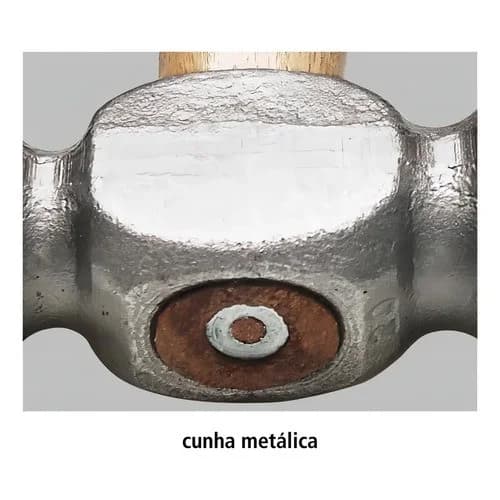 Martillo Esférico Tramontina 500 G Mango De Madera — imagen 3 de 4