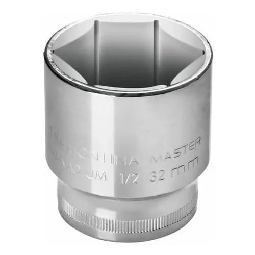 Dado Vaso Hexagonal Tramontina 10 Mm Encastre 1/2 Acero Cromado