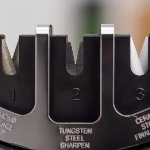 Afilador De Cuchillos Manual 3 Claveles Antideslizante 20 Cm — imagen 7 de 8