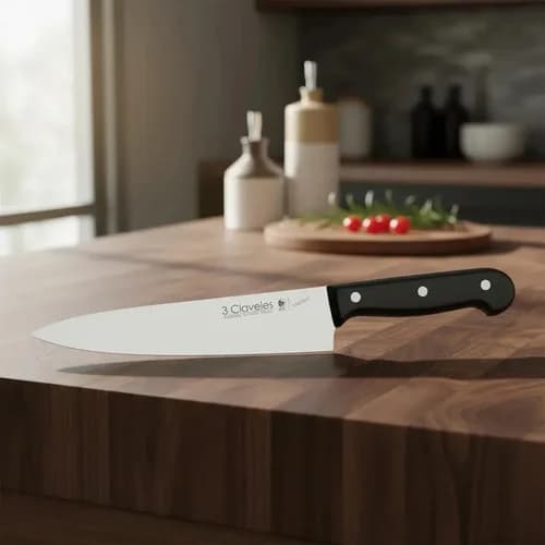 Cuchillo Cocinero 3 Claveles Uniblock Acero Inoxidable 20 Cm — imagen 2 de 7