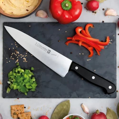 Cuchillo Cocinero 3 Claveles Uniblock Acero Inoxidable 20 Cm — imagen 5 de 7