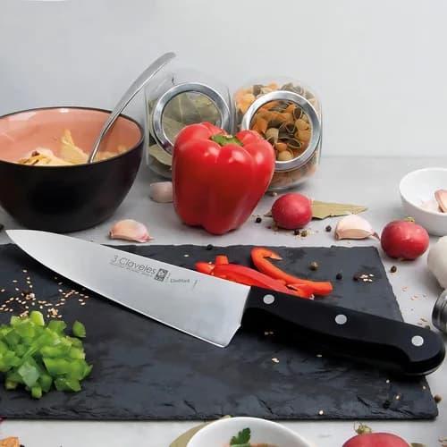 Cuchillo Cocinero 3 Claveles Uniblock Acero Inoxidable 20 Cm — imagen 6 de 7