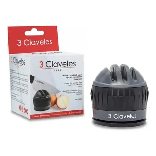 Afilador De Cuchillos 3 Claveles Con Ventosa — imagen 8 de 9