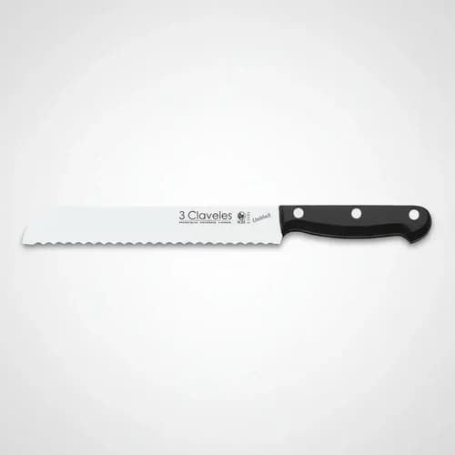 Cuchillo De Pan 3 Claveles Uniblock 20 Cm Acero Inoxidable Negro — imagen 2 de 5